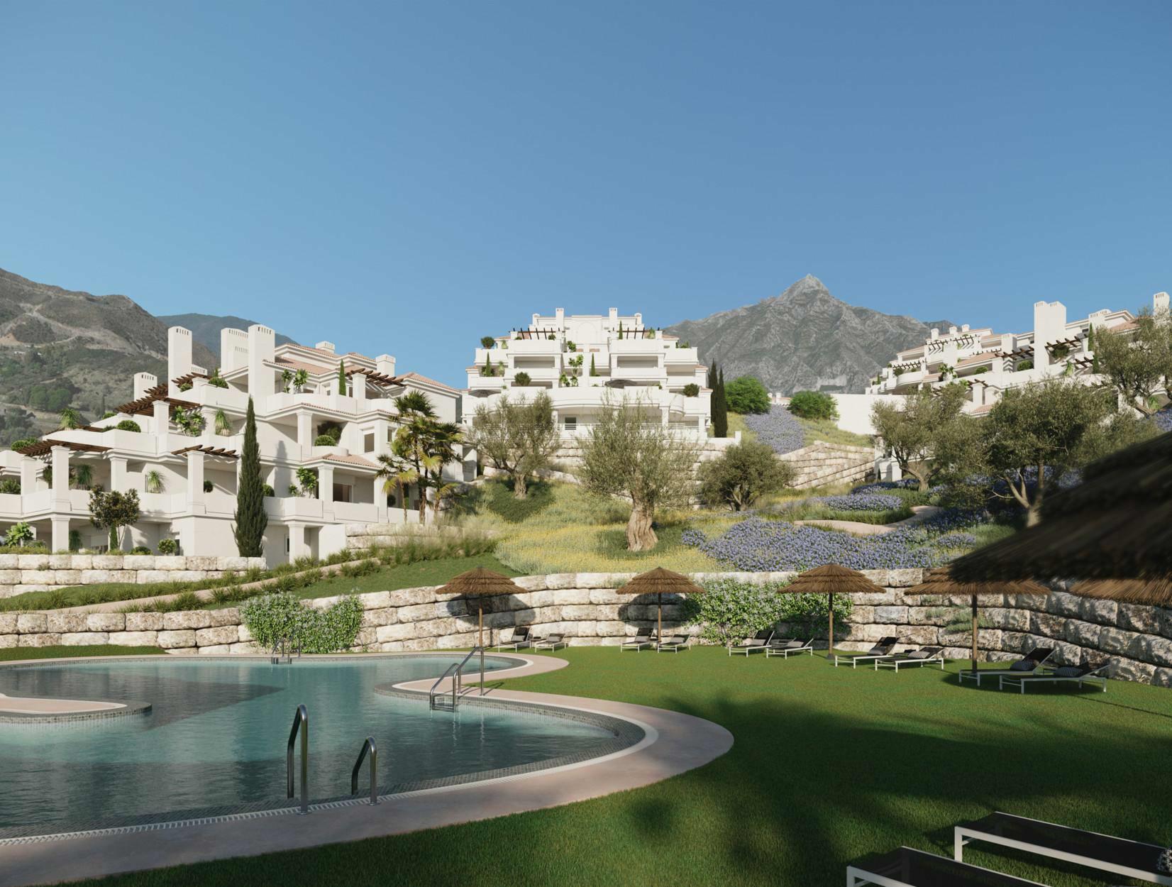 Appartement met panoramisch uitzicht op zee in Nueva Andalucia