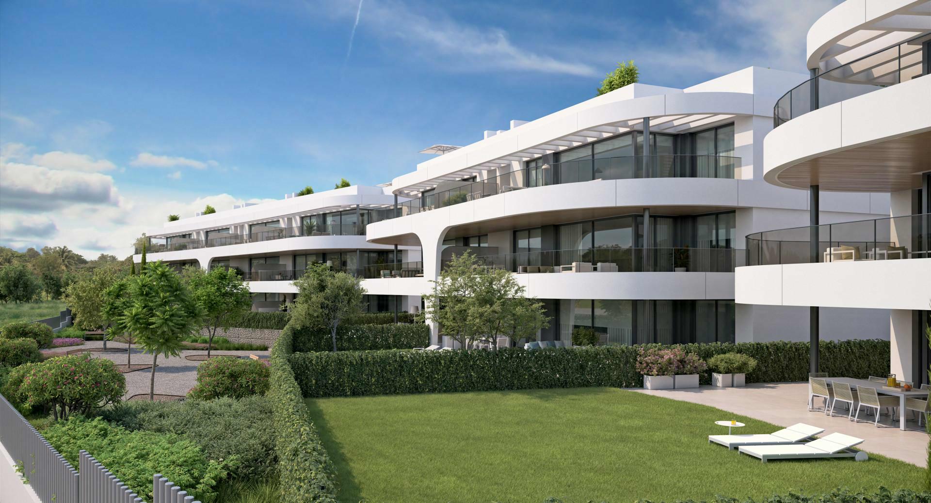 Prachtig modern appartement op de begane grond in de prestigieuze Gouden Driehoek in Estepona