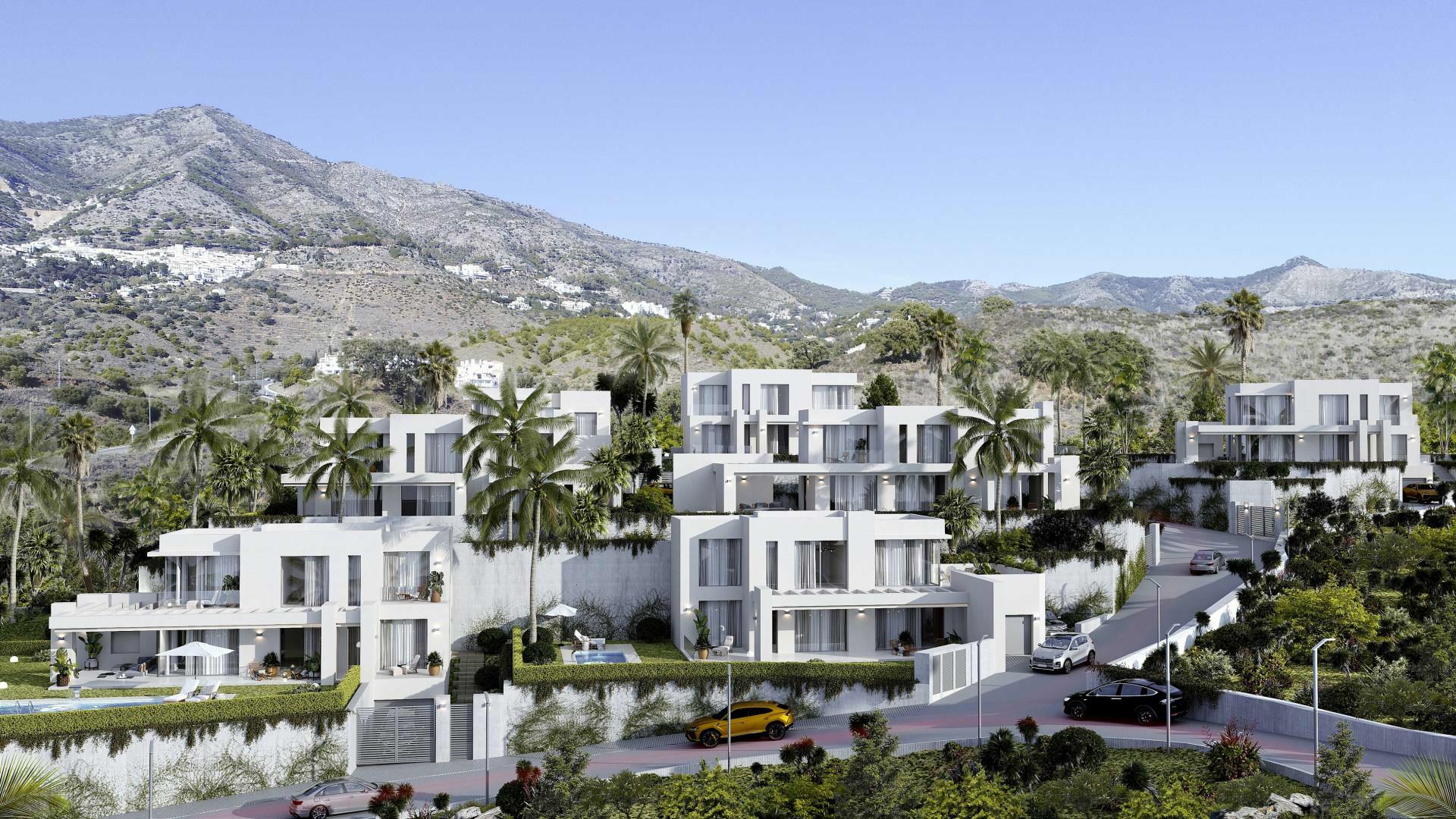 Villa met lift in Klein complex, Mijas