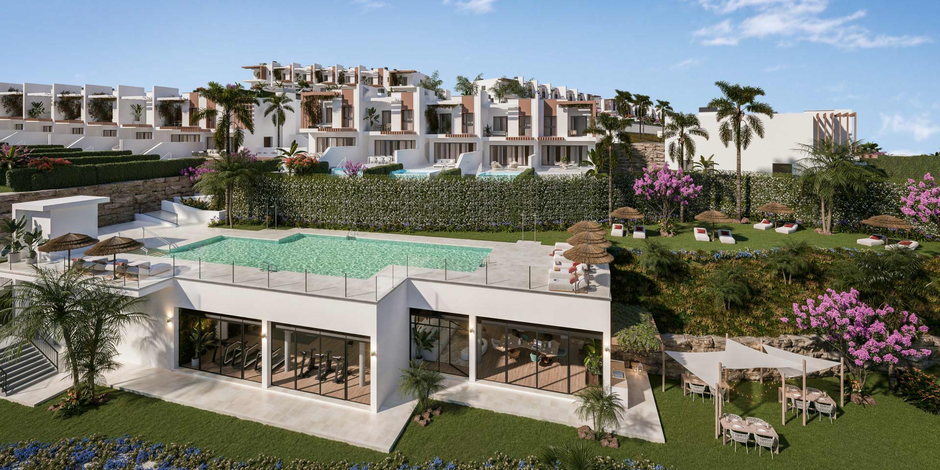 Townhouse met zwembad naast de golfbaan El Chaparral, Mijas