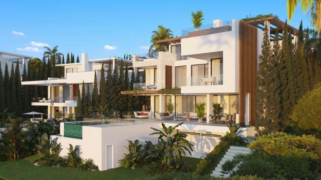 Spectaculaire nieuw te bouwen villa met prachtig uitzicht op zee in de nieuwe Golden Mile, Estepona