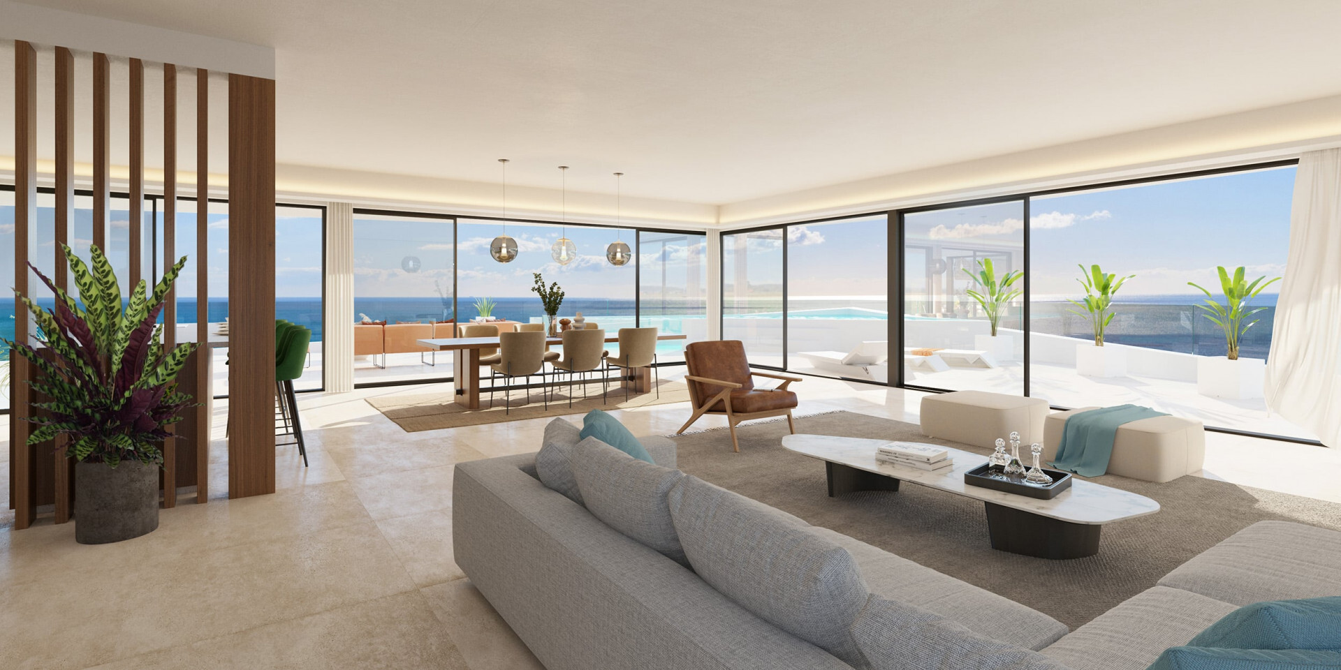 Penthouse met zwembad en zeezicht in Reserva del Higuerón, Fuengirola