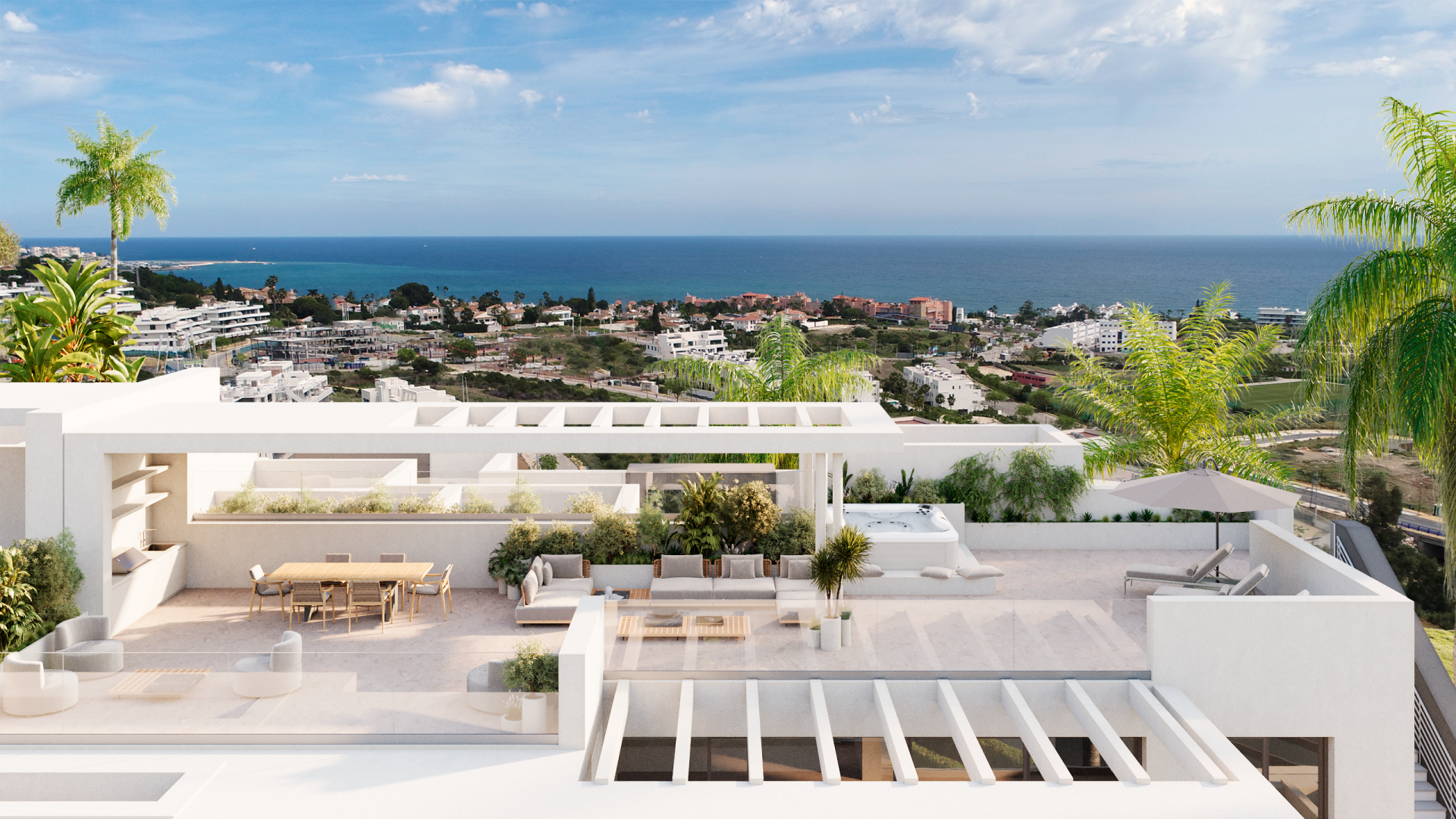 Prachtig penthouse met ongeëvenaard uitzicht op de nieuwe Golden Mile, Estepona