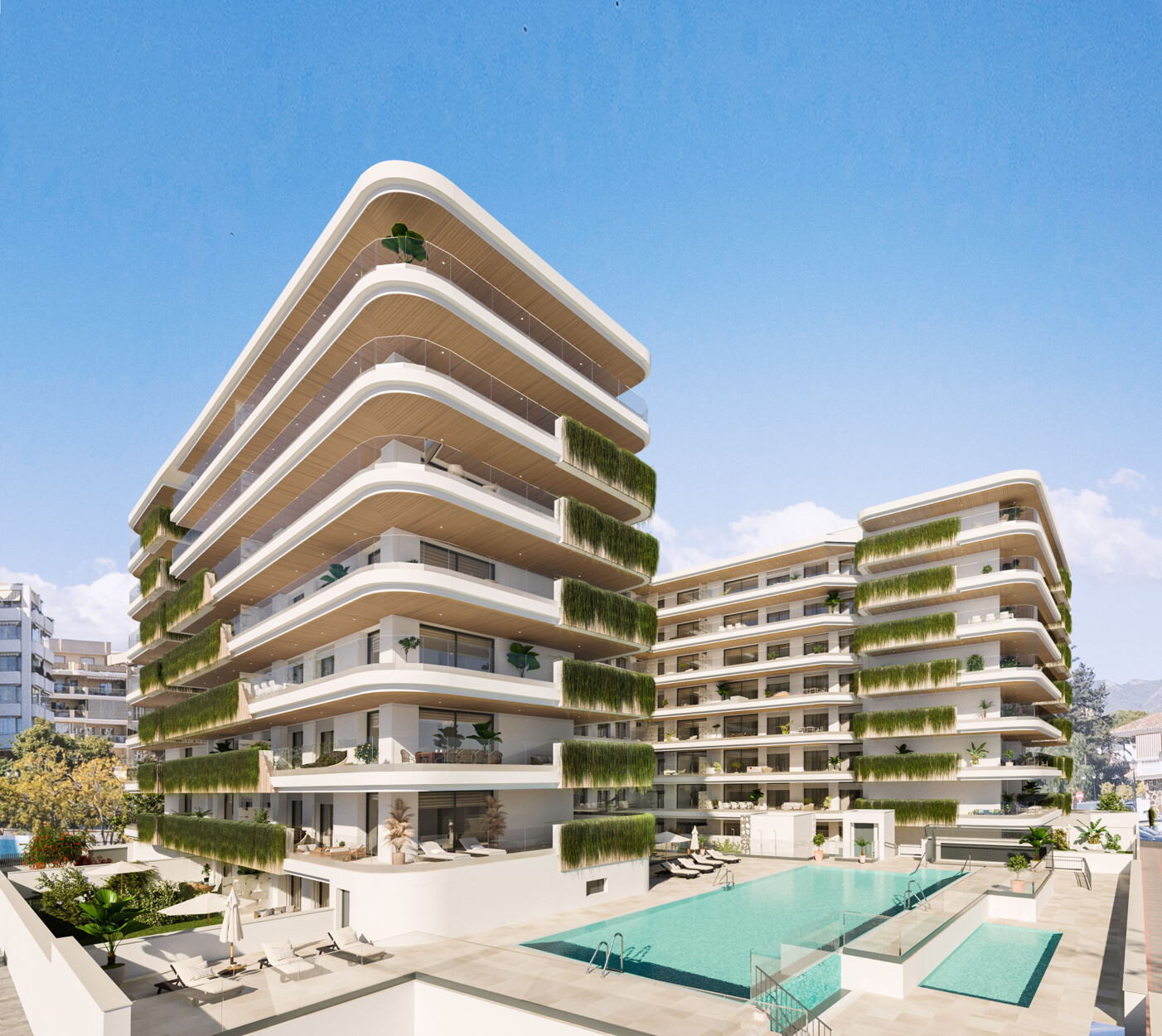 Licht appartement met conciërgeservice aan zee in het centrum van Fuengirola